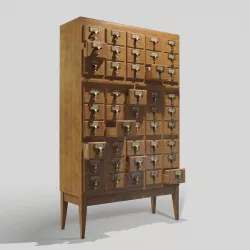 PBR Library Card Catalog Low-poly  3D model