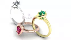 Pear Cut Diamond Ring Free 3D print model