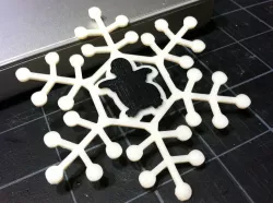 Penguin Snowflake Free 3D print model