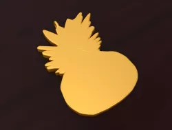PineApple Pendant 3D Printed Model Free 3D print model