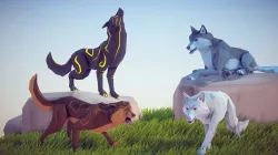Poly Art Wolf Low-poly  3D model
