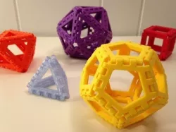 Polyhedra - Hinged Nets and Snap Tiles Free 3D print model