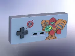 Printable Metroid-style NES controller 2 Free 3D print model