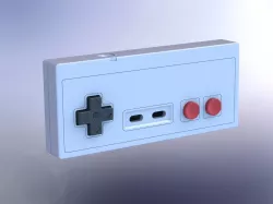 Printable Nintendo NES controller Free 3D print model