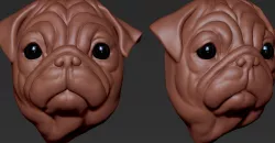 Pug Head Free 3D print model