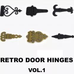Retro door  hinges collection vol 1 3D model