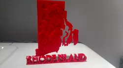 Rhode Island Topographical Map Free 3D print model