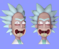 Rick Sanchez Bust - Rick and Morty 3D Model - 3D print Free 3D print model