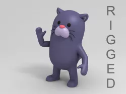 Rigged Panther Character 3D model