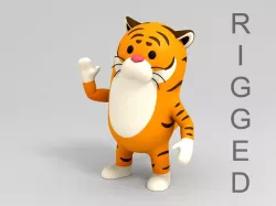 Rigged Tiger Character 3D model