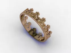 Ring crown jewellery-3d-model-stl  Free 3D print model