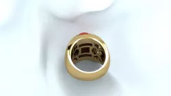 Ruby ring free Free 3D print model