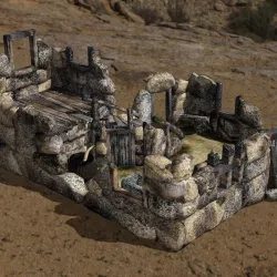 Ruined Trollhouse for DAZ Studio 3D model