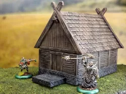 Smaller fantasy viking house Free 3D print model