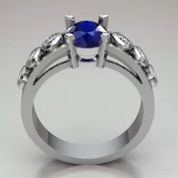 solitary ring women Free 3D print model