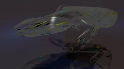 Spaceship aerodynamic fighter 3D model