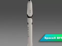 SpaceX - BFR - Big Falcon Rocket 3D model