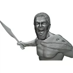 Spartan Tzar Leonid bas relief  for CNC router or 3D printer Free 3D print model