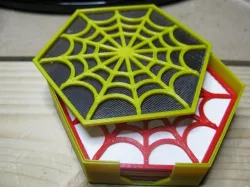 Spiders Web Coasters Free 3D print model