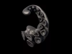 Spiked tentacle as fridge magnet Free 3D print model
