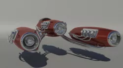 Star Wars inspired pod red Low-poly  3D model
