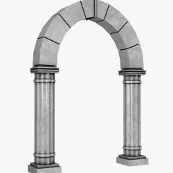 Stone Archway Low-poly  3D model