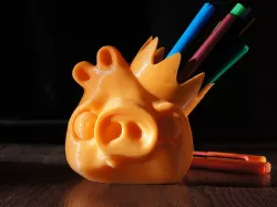 Svin King penholder Free 3D print model