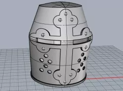 templary helmet CAD Free 3D print model