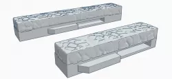 Terra-Play Adventure Tiles - Cobblestone 2dot5 Walls Free 3D print model