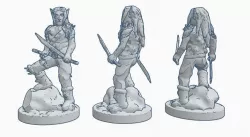Terra-Play Adventure Tiles Miniature - Elven Ranger-Rogue Free 3D print model