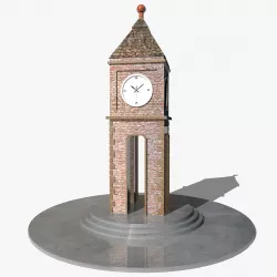 Tower Clock Low-poly  3D model