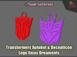 Transformers Logo Xmas Ornaments Free 3D print model