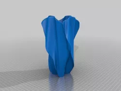 Twisted Tapered Waved Box  Free 3D print model