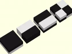 Two colour calibration cubes Free 3D print model