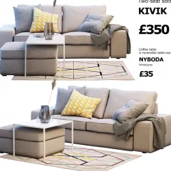 Two-seat sofa IKEA KIVIK 2 3D model