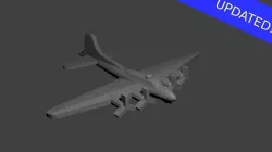 US B-17 Flying Fortress Bomber Free 3D print model