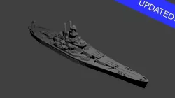 US Battleship USS Indiana Free 3D print model