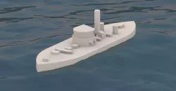 USS Monitor 1862 Free 3D print model