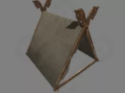 Viking Tent Gokstad Low-poly  3D model