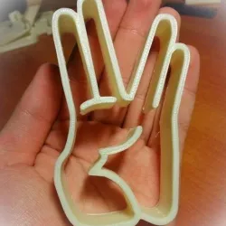 Vulcan salut cookie cutter STAR TREK Free 3D print model