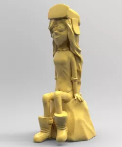 Wendy Corduroy on the stone Free 3D print model
