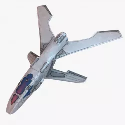 Winged Spaceship Low-poly  3D model