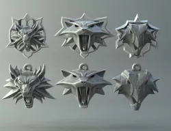 Witcher amulet grif Free 3D print model