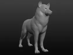 Wolf base mesh 3D model