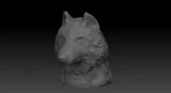 Wolf head 3D print model Free 3D print model