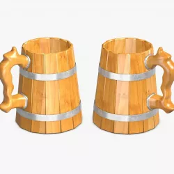 Wooden Beer Mug  3D model