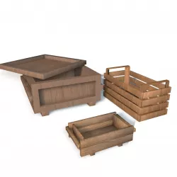 Wooden Crates 3D model