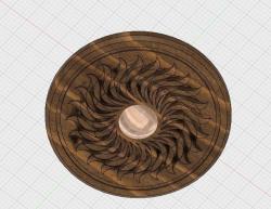 Wooden Sun Symbol Free 3D print model