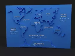 World Map  Free 3D print model