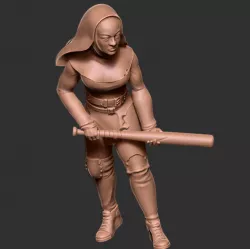 Zombie Apocalypse Nun Free 3D print model